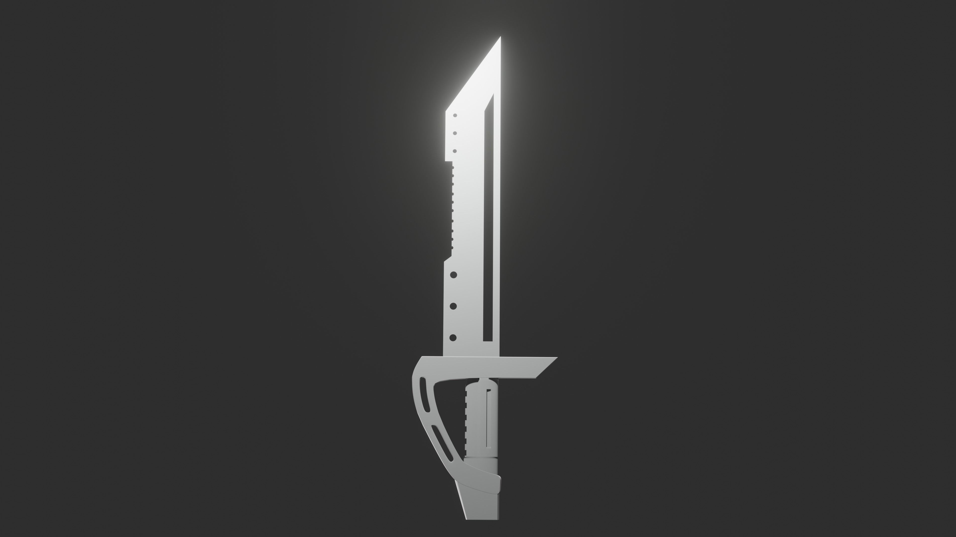 Modern designed Sword Free 3D model_6
