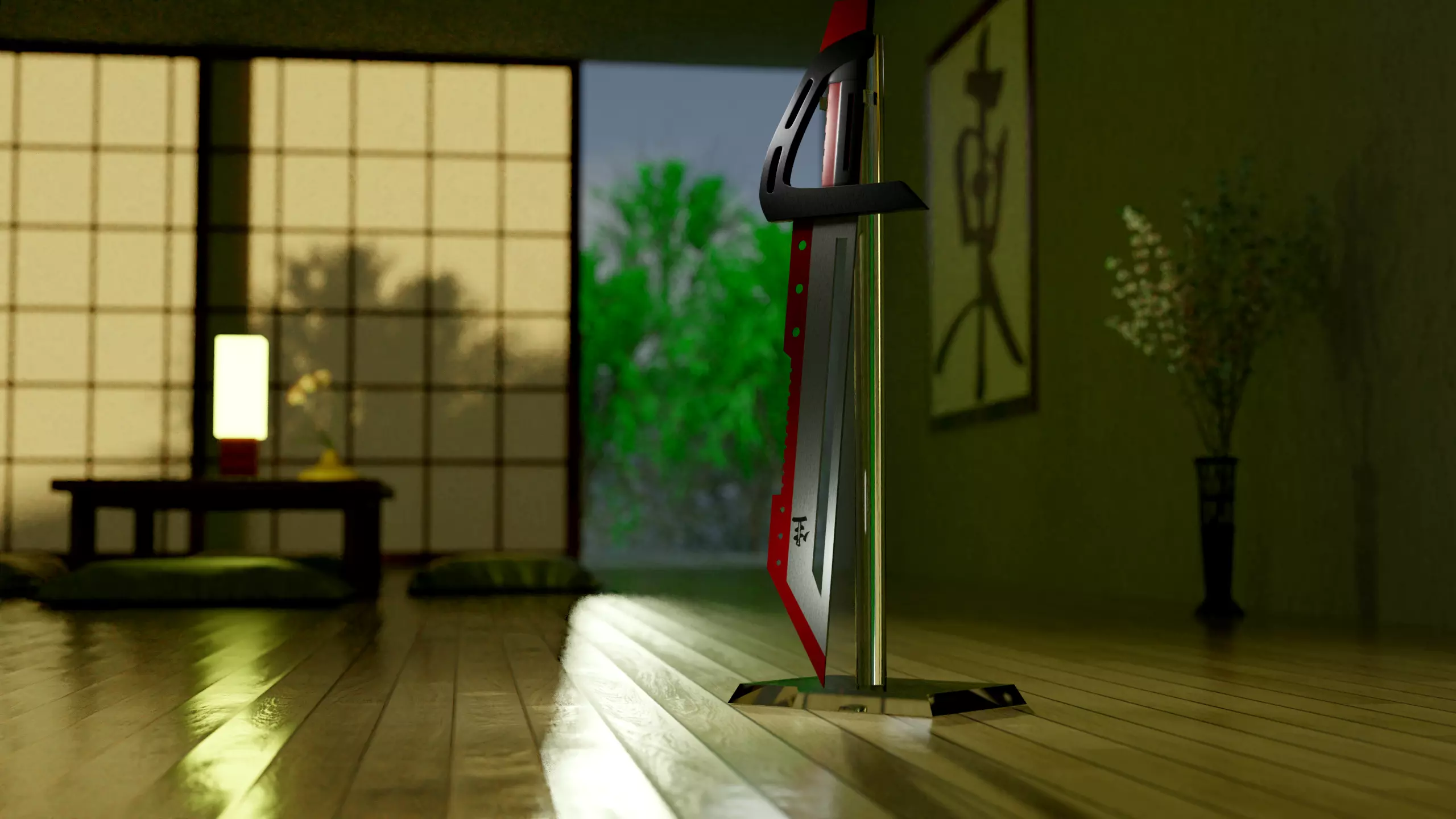 Modern designed Sword Free 3D model_0