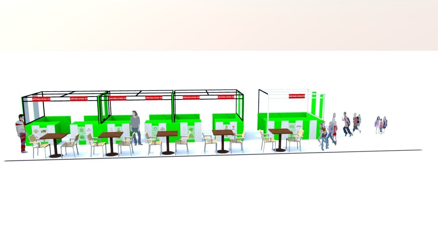 booth portable 3D print model_1