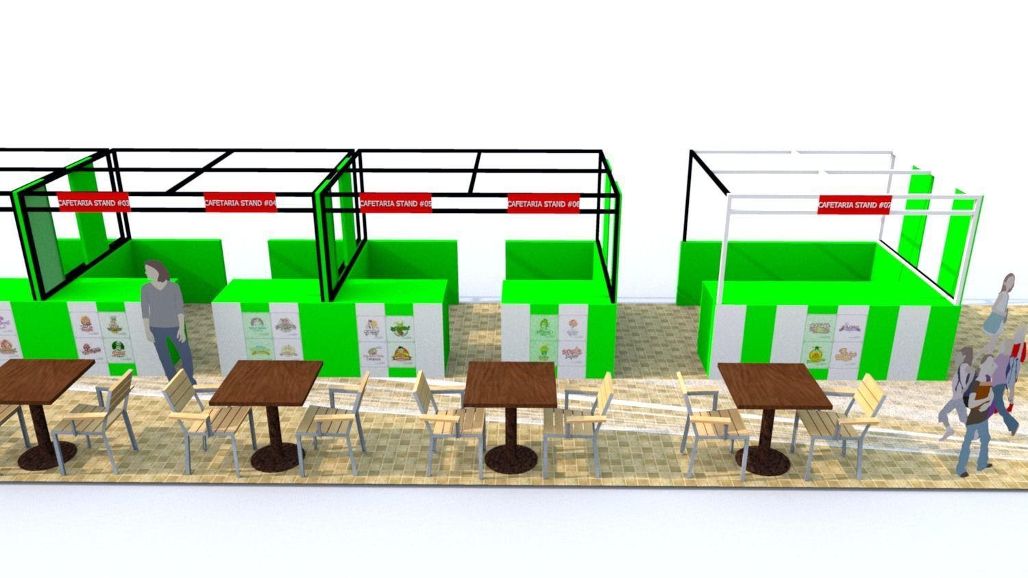 booth portable 3D print model_3