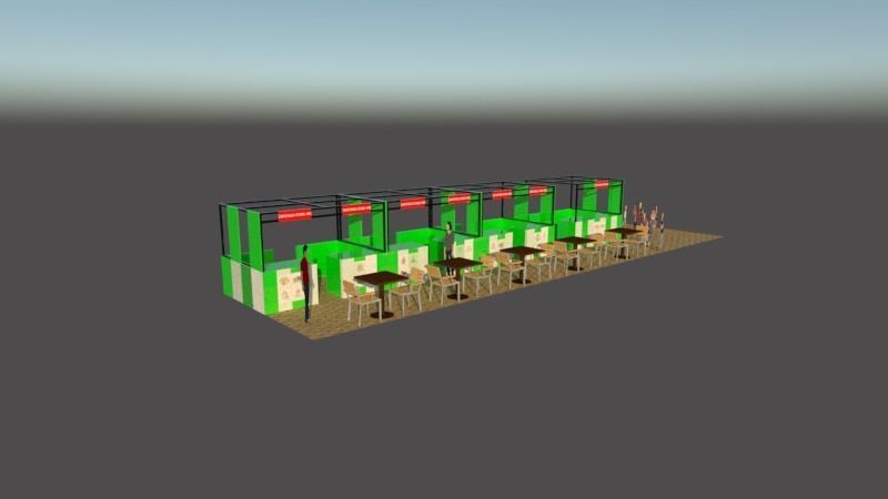 booth portable 3D print model_5