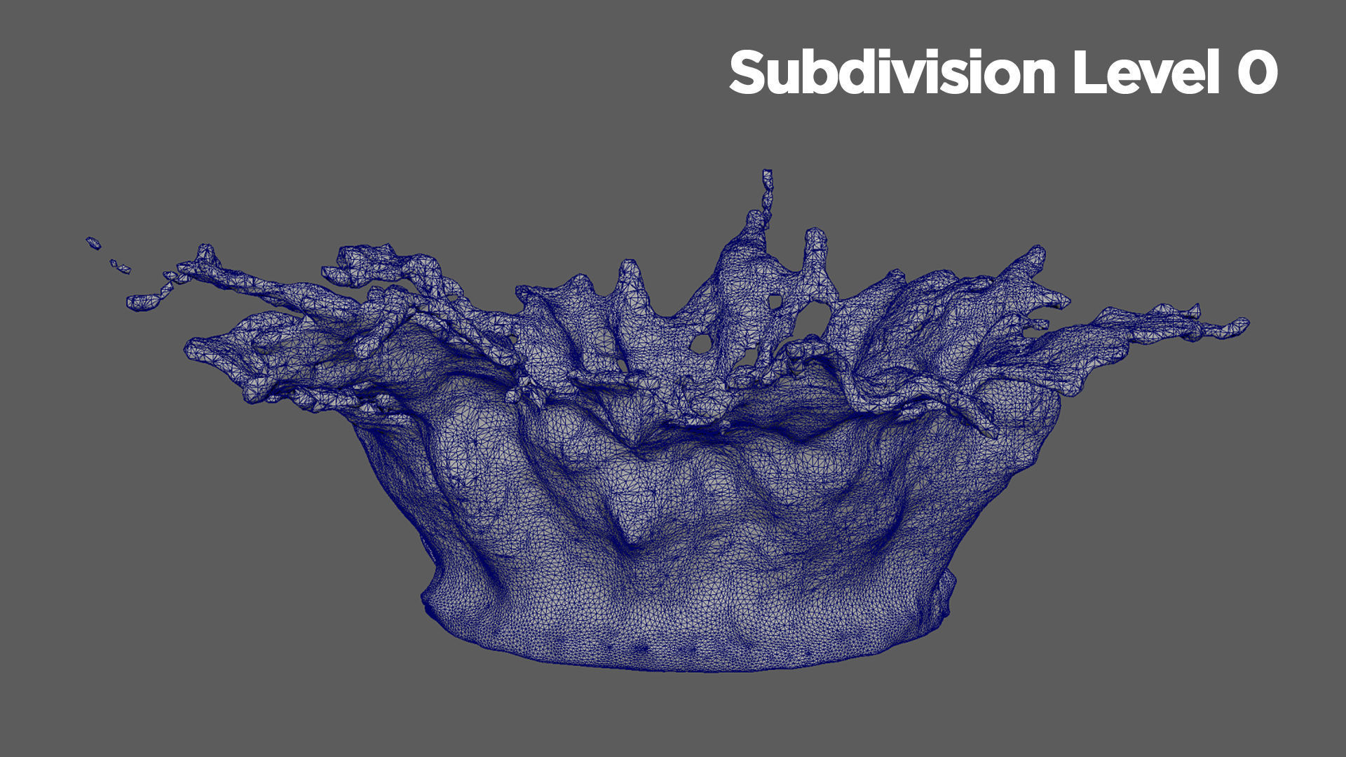 3D Crown Shape Splash Water or Liquid Splash or Effects Splash 3D model_6