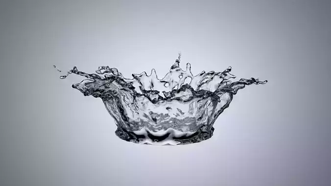 3D Crown Shape Splash Water or Liquid Splash or Effects Splash 3D model