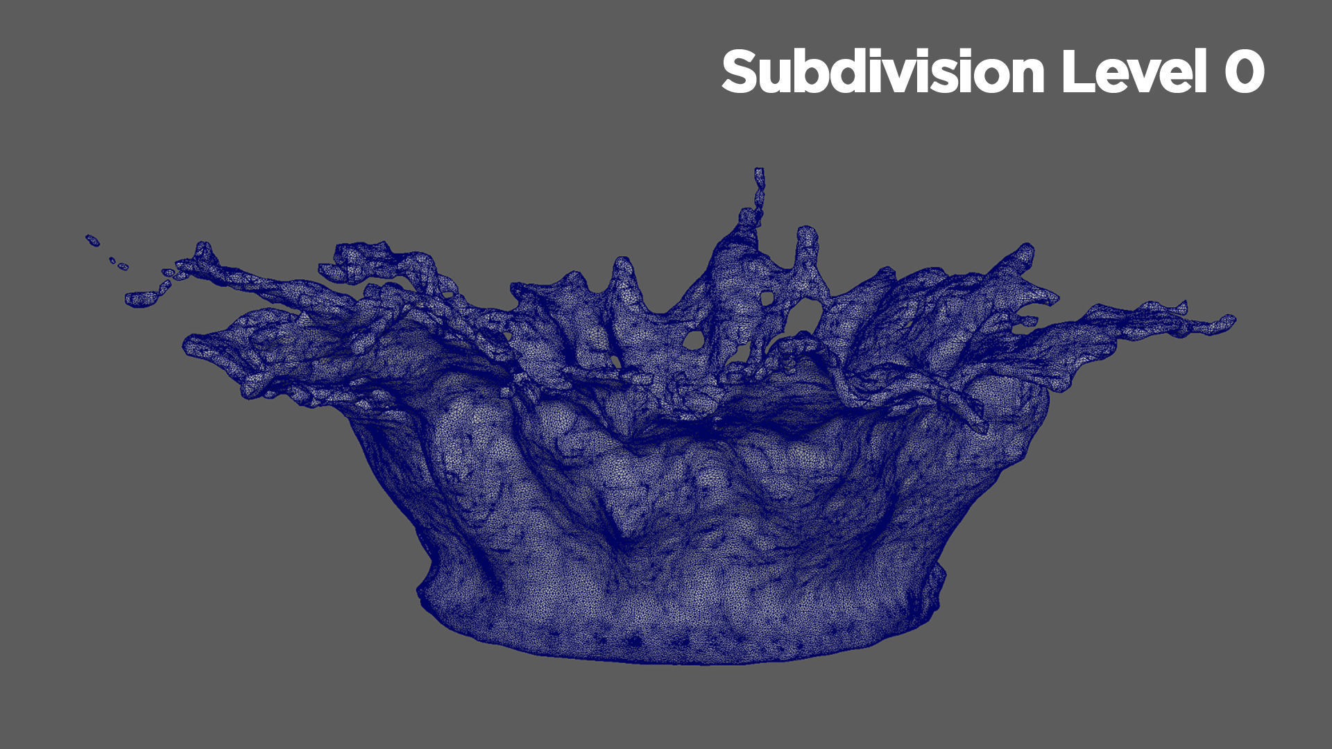 3D Crown Shape Splash Water or Liquid Splash or Effects Splash 3D model_7