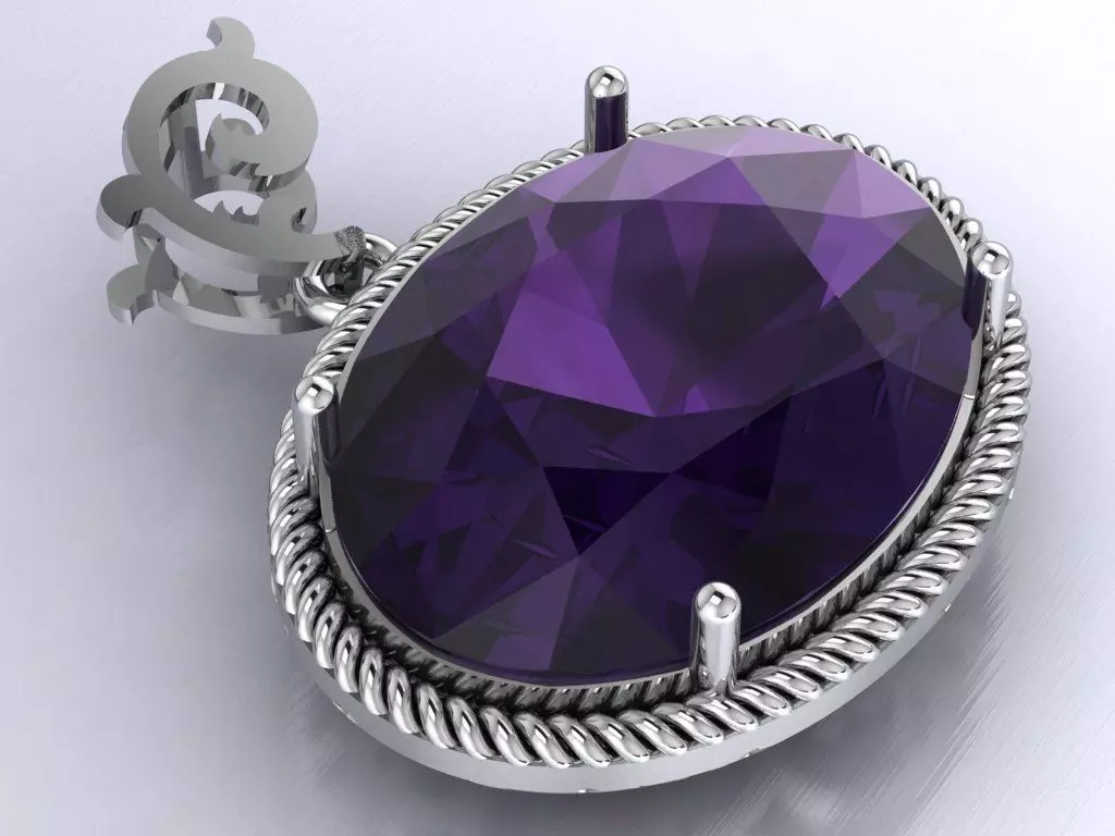 flora pendant for woman 3D print model