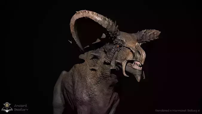 Fantasy Bull Low-poly 3D model