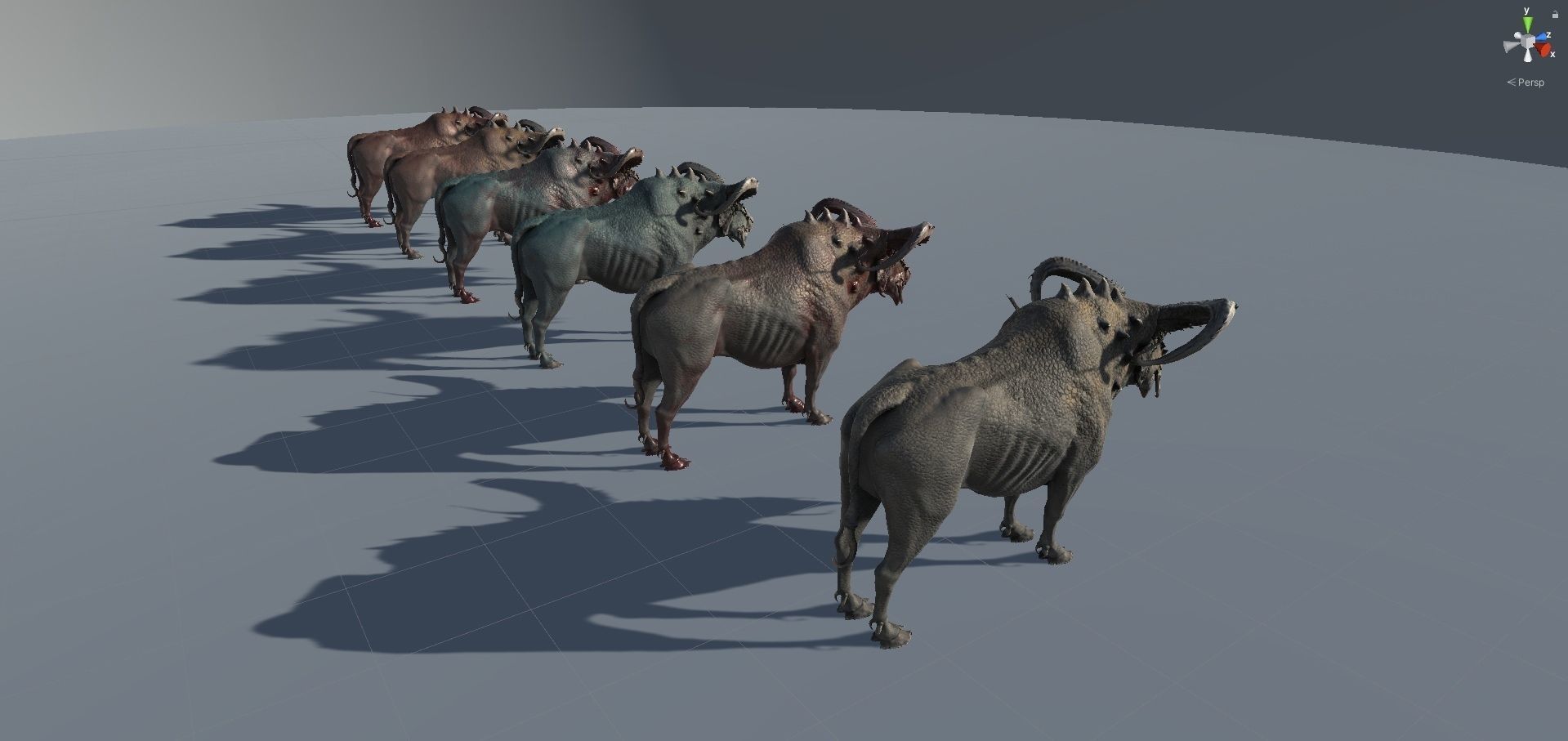 Fantasy Bull Low-poly 3D model_26