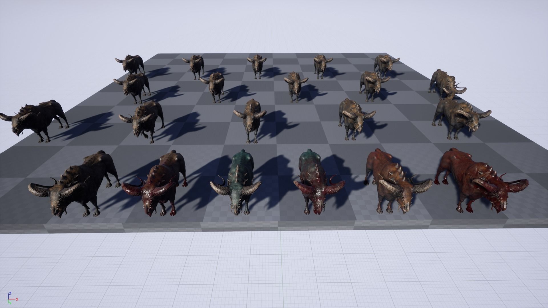 Fantasy Bull Low-poly 3D model_22