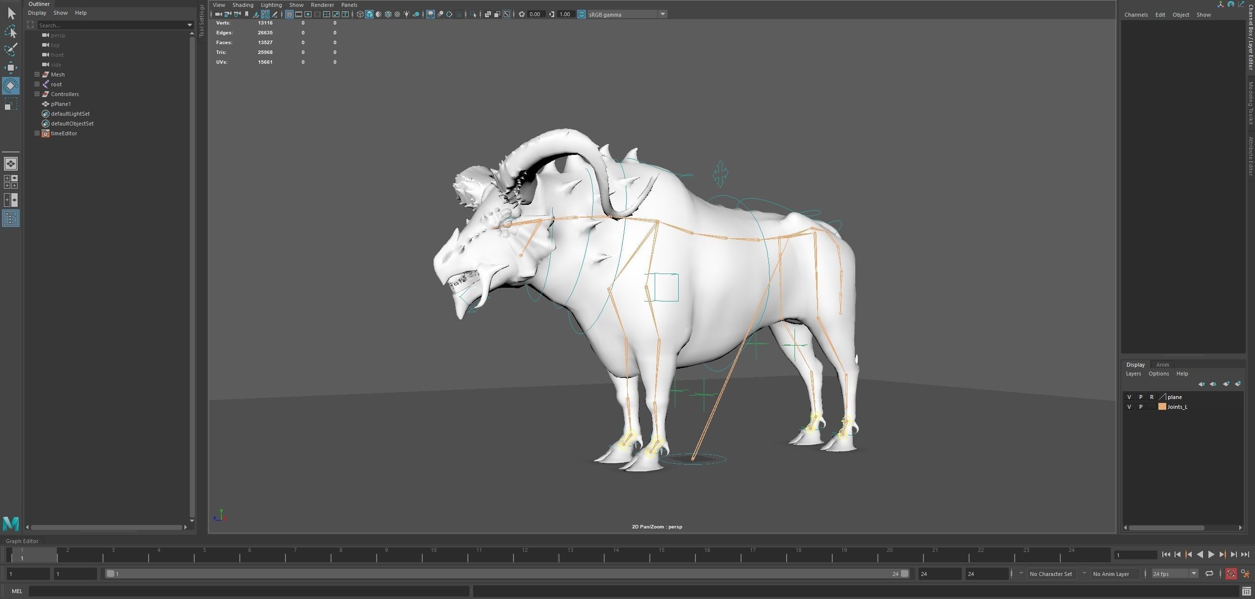 Fantasy Bull Low-poly 3D model_20