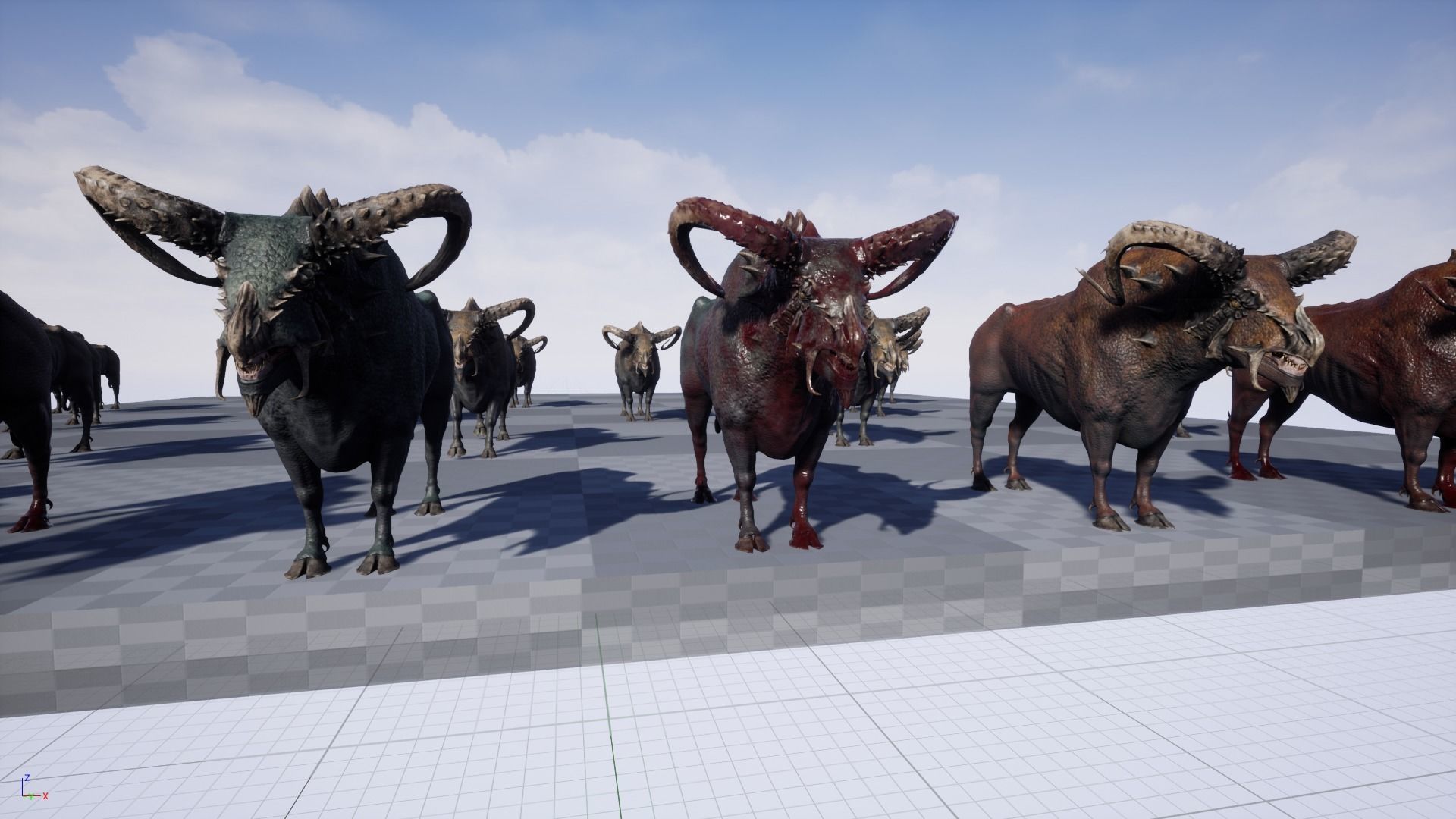 Fantasy Bull Low-poly 3D model_24