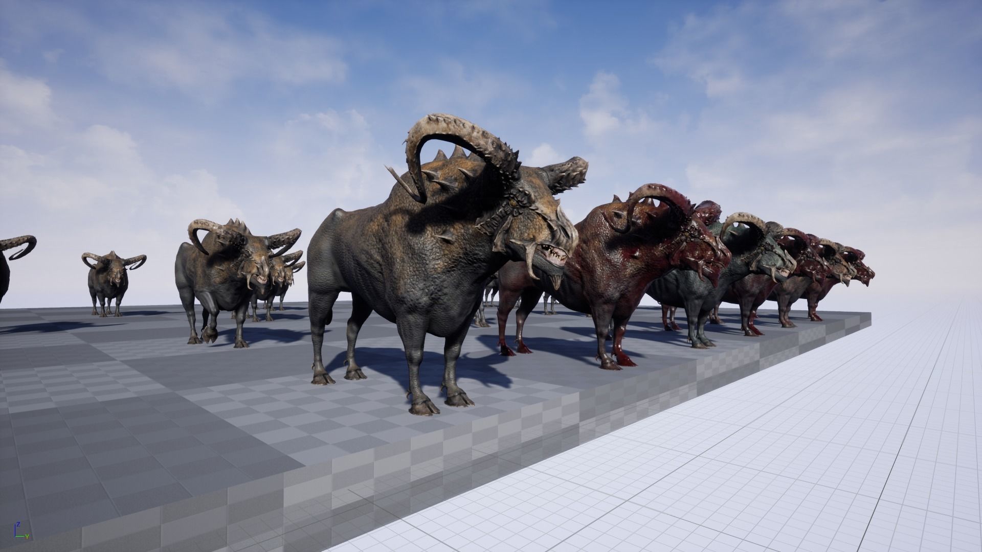 Fantasy Bull Low-poly 3D model_21