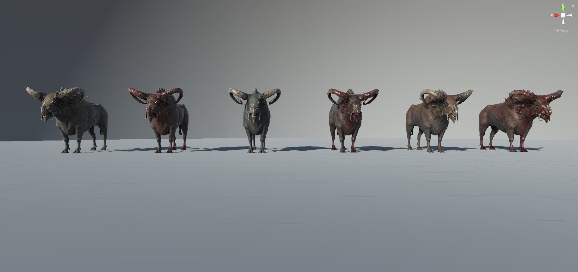 Fantasy Bull Low-poly 3D model_28