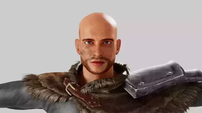 Realistic Warrior with facial expressions