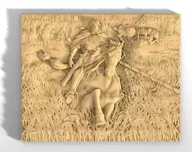 Warrior on horse CNC Panel