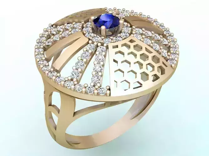  Mesh flower ring - Italian rings - Womens Rings - N6401