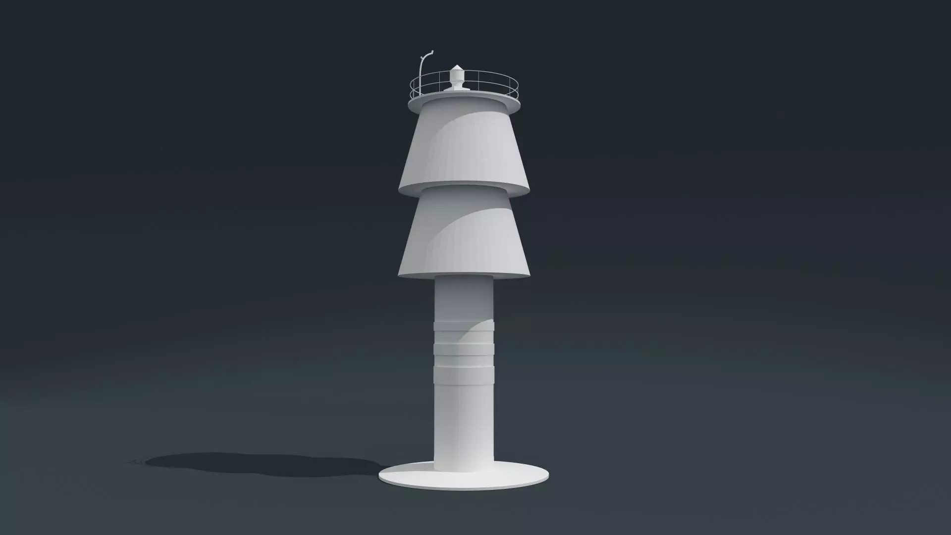 Tagchansky lighthouse of Cape Black 3D model_0