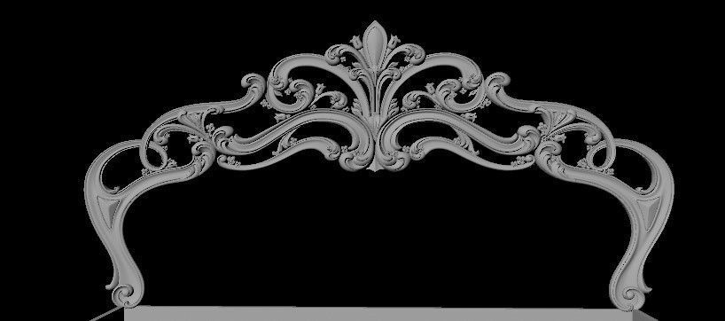 bed headboard and footboard 3D model_1