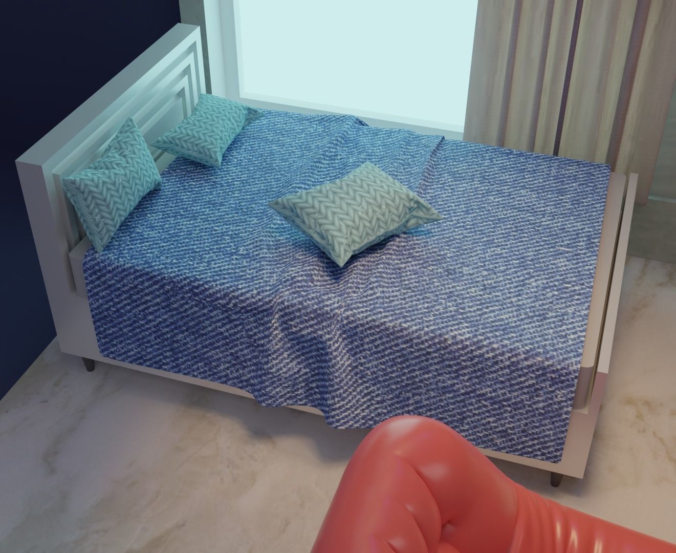 isometric room Free low-poly 3D model_5