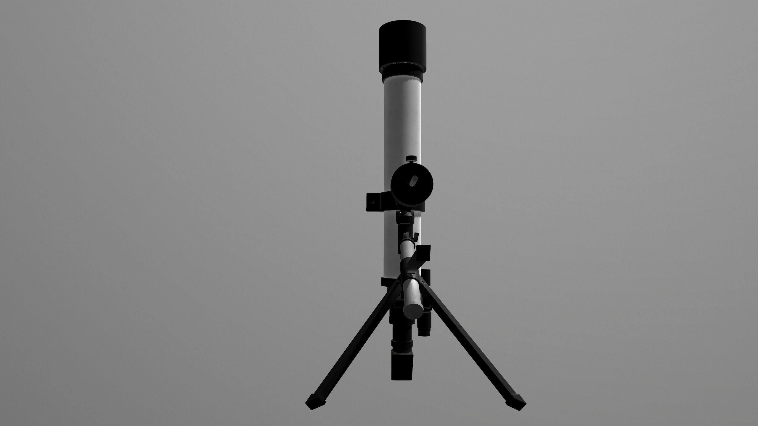 Telescope PBR 3D model with Texture for Games and Films Low-poly 3D model_11