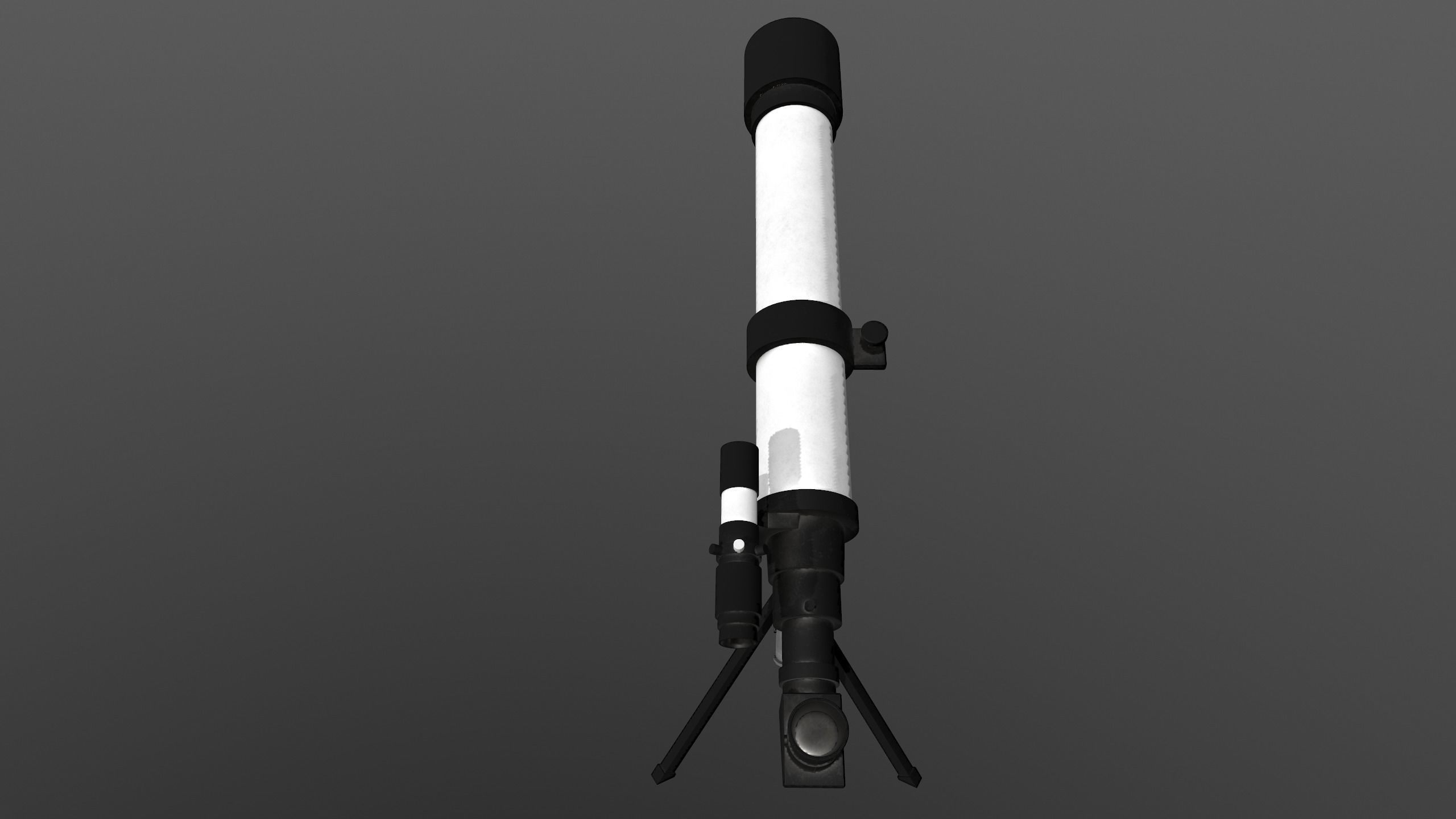 Telescope PBR 3D model with Texture for Games and Films Low-poly 3D model_10