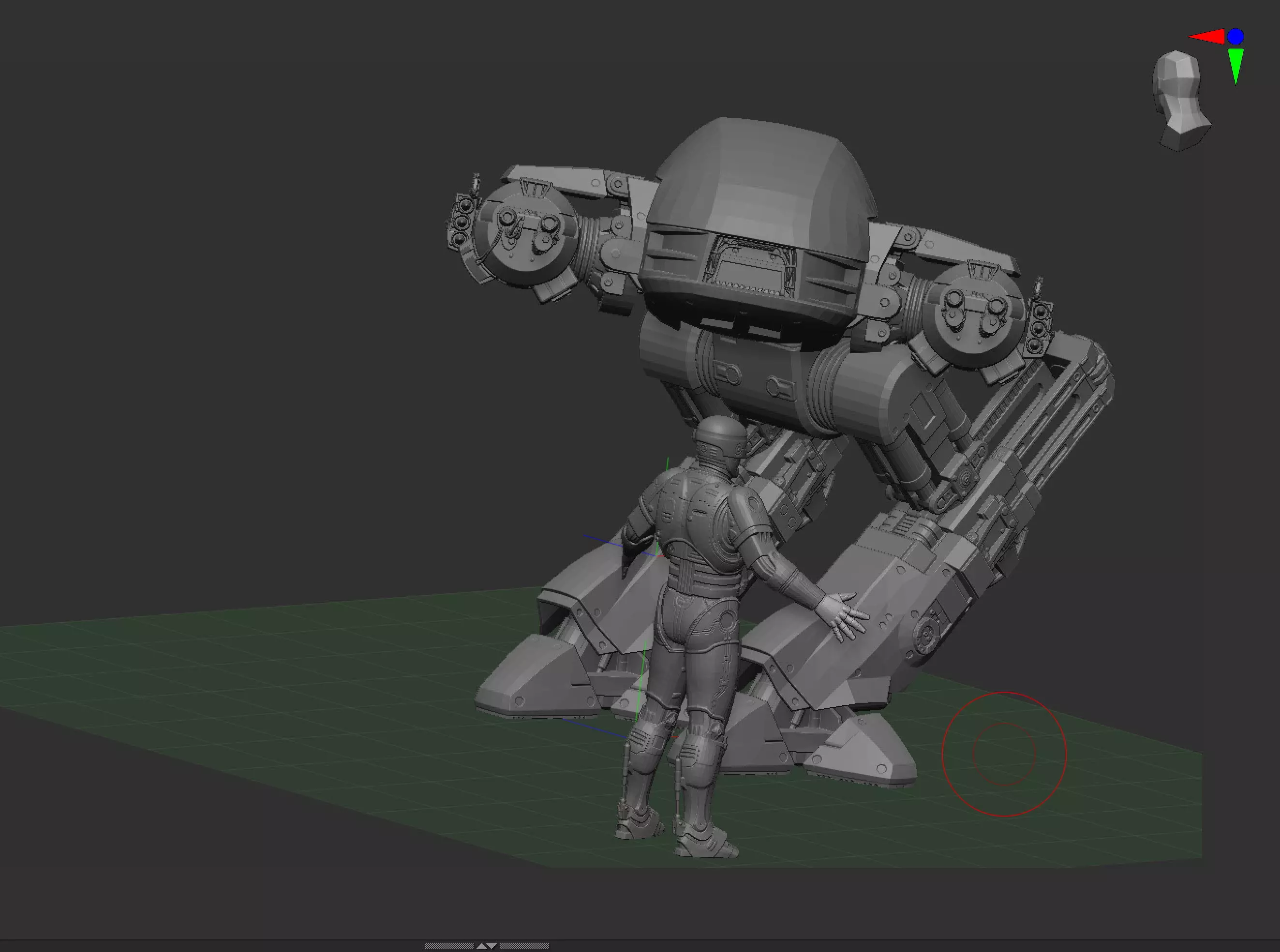 Robocop and ED-209 STL 3D print model_0