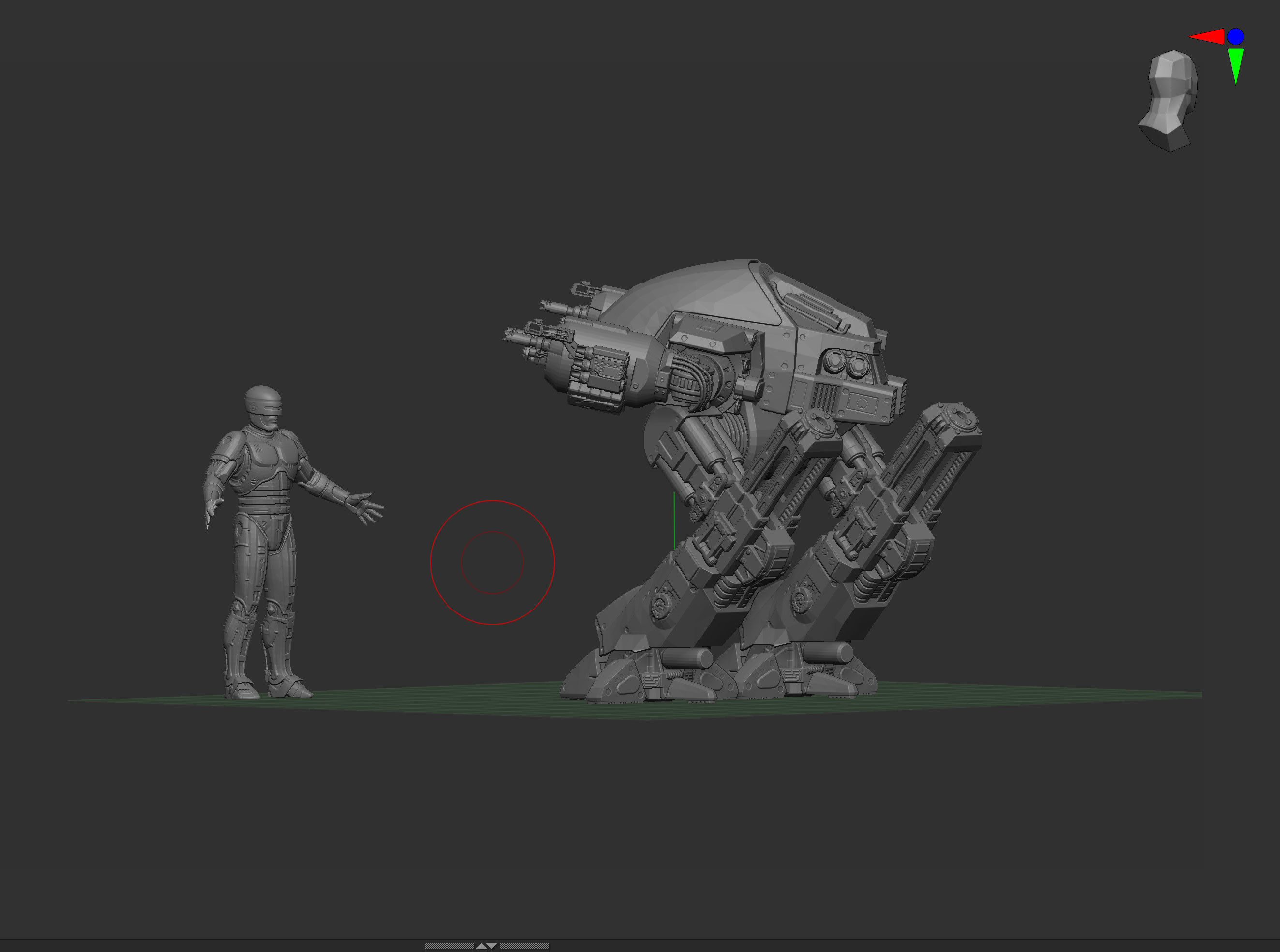 Robocop and ED-209 STL 3D print model_5