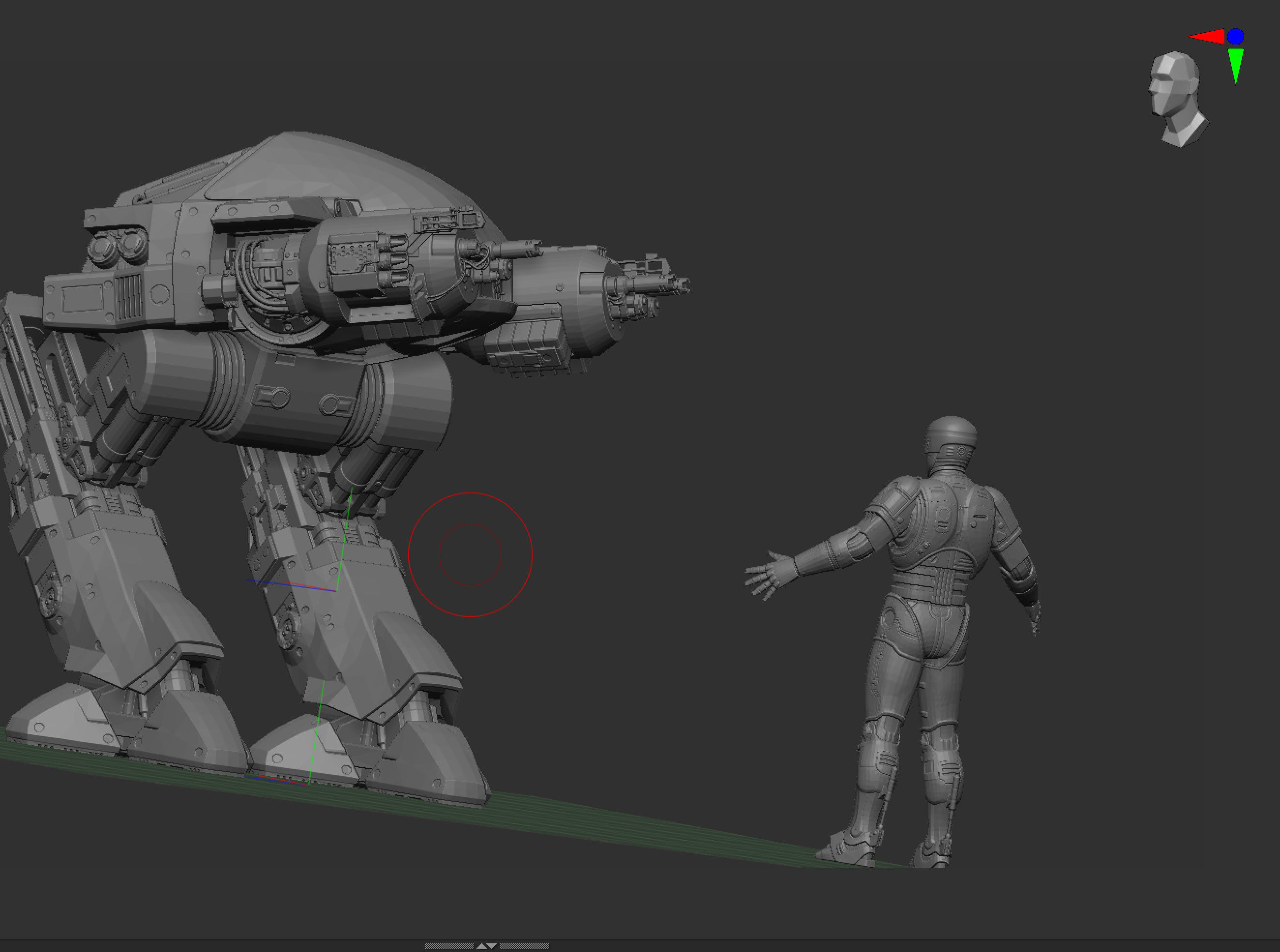 Robocop and ED-209 STL 3D print model_11