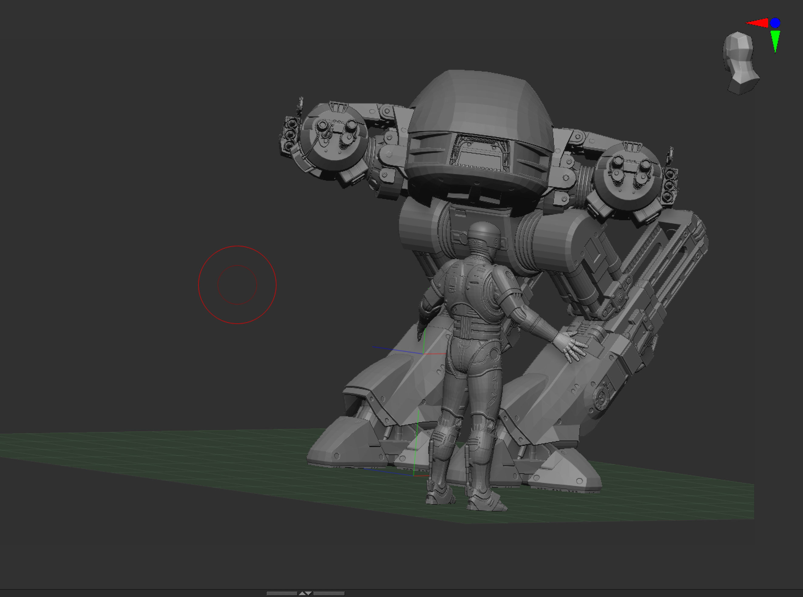Robocop and ED-209 STL 3D print model_3