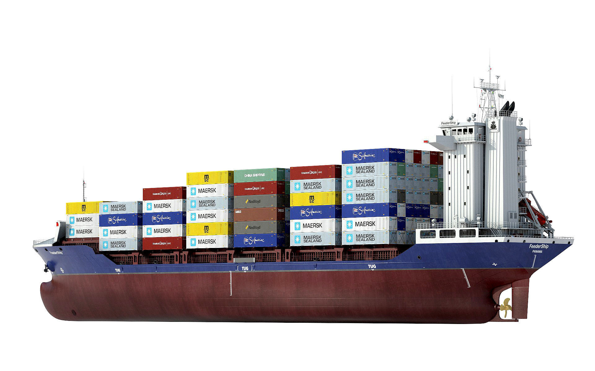 Container Feeder 800  3D model_2