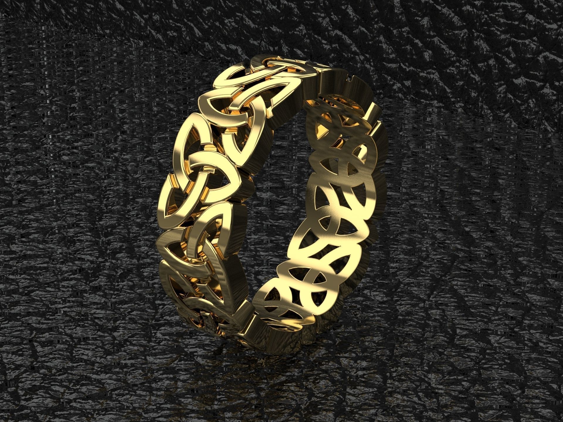 Celtic knot ring 17 mm 3D print model_1