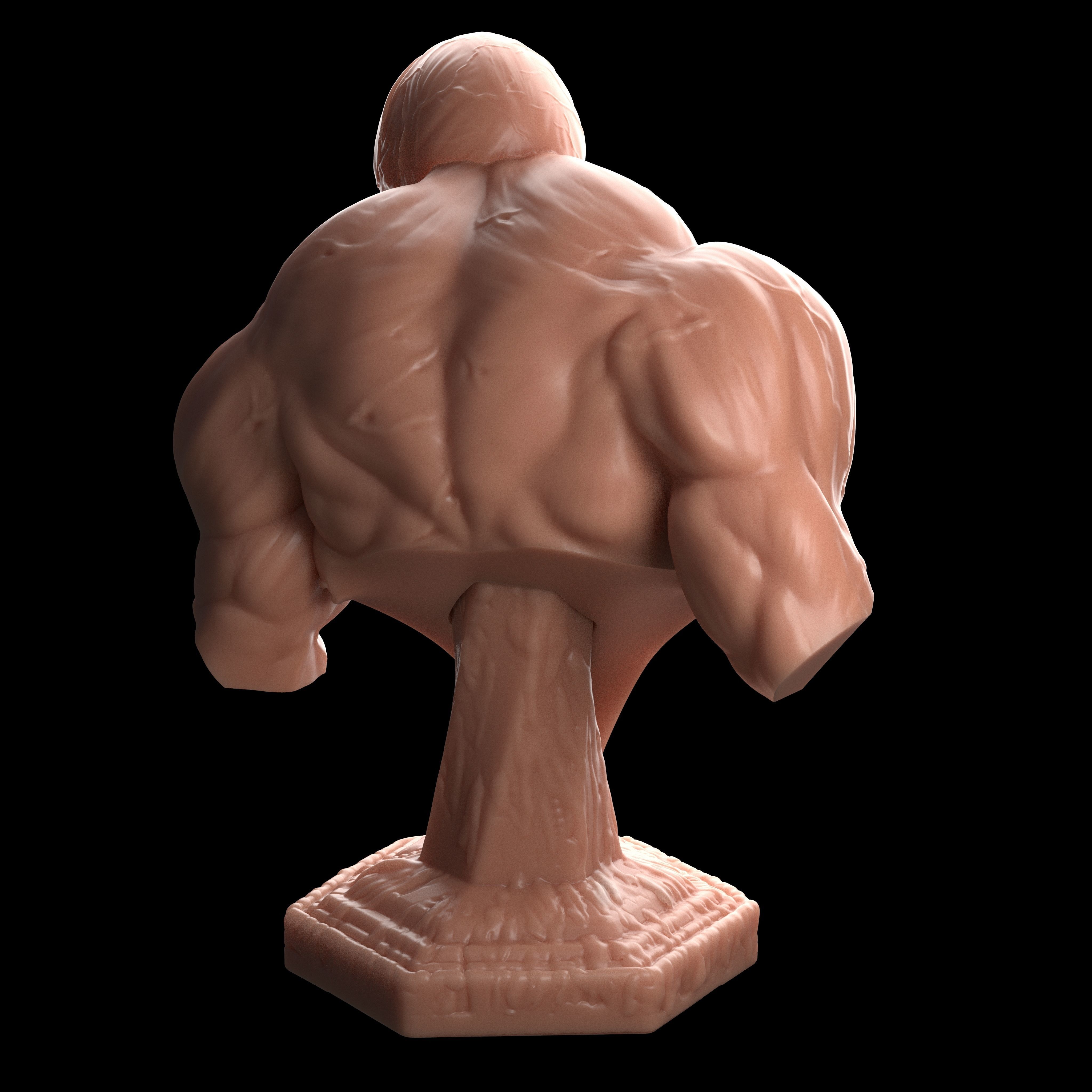 Venom 3D print model bust of man 3D print model_7