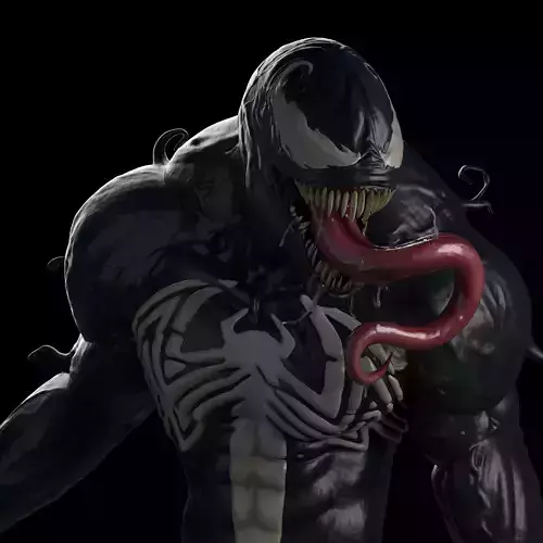 Venom 3D print model bust of man 3D print model