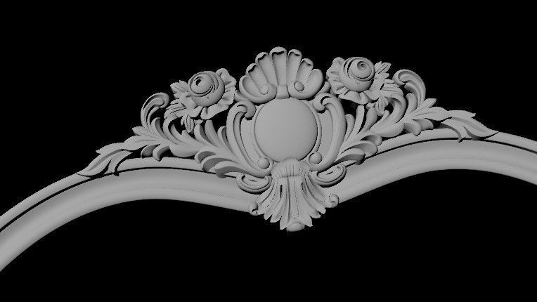 bed headboard 3D model_1