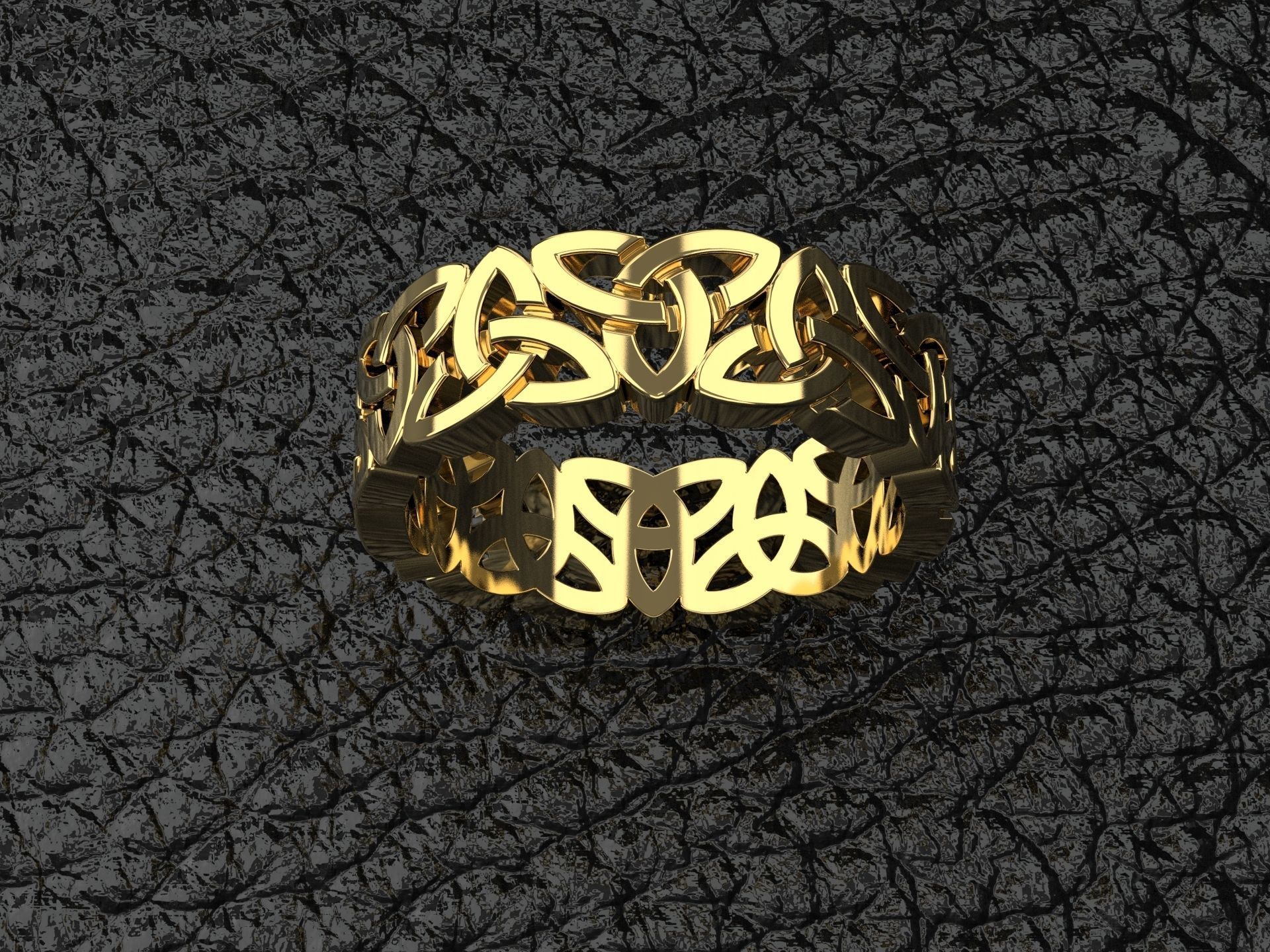 Celtic knot ring 17 5 mm 3D print model_2