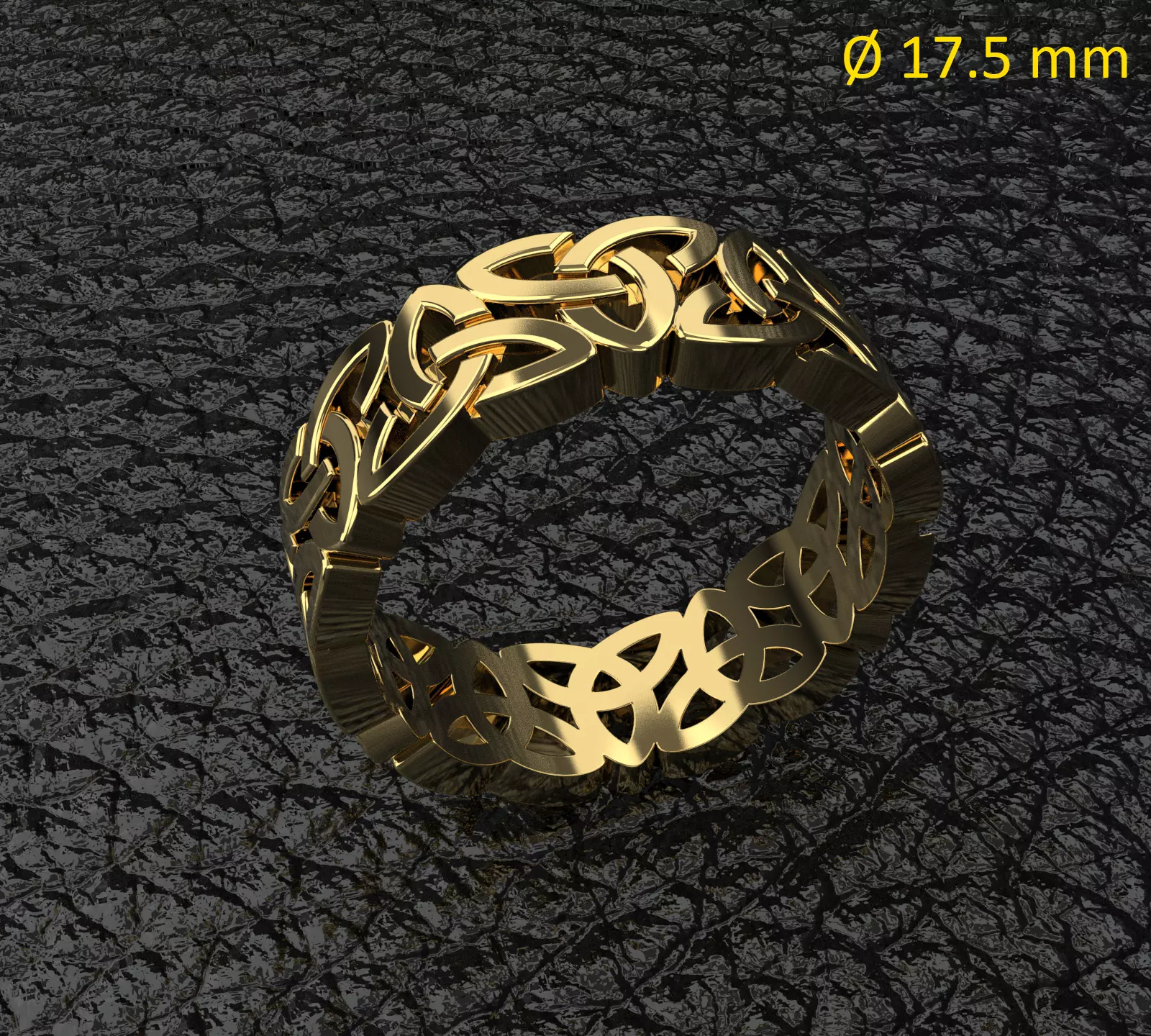 Celtic knot ring 17 5 mm 3D print model_0