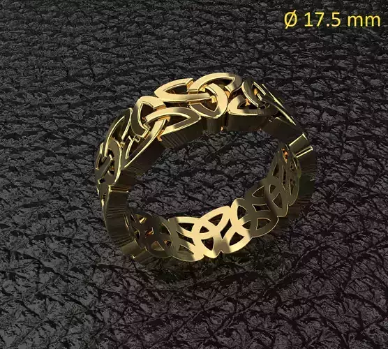 Celtic knot ring 17 5 mm