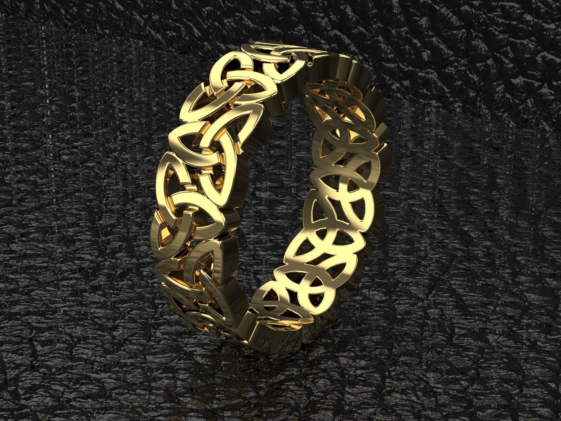 Celtic knot ring 18 mm 3D print model_1