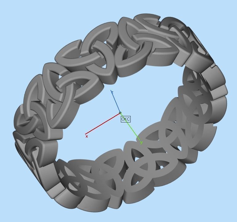 Celtic knot ring 18 mm 3D print model_3