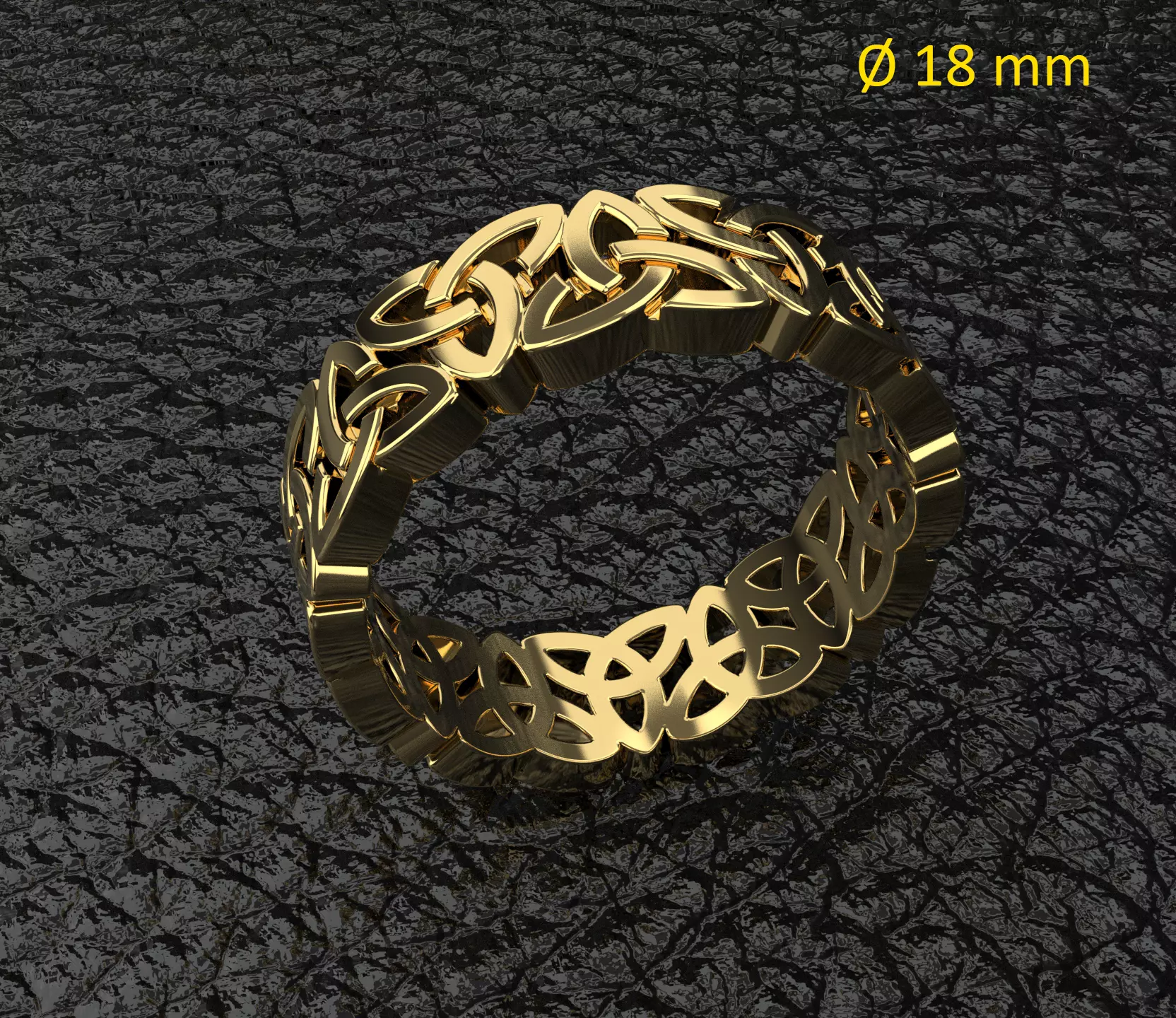 Celtic knot ring 18 mm 3D print model_0