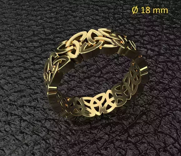 Celtic knot ring 18 mm