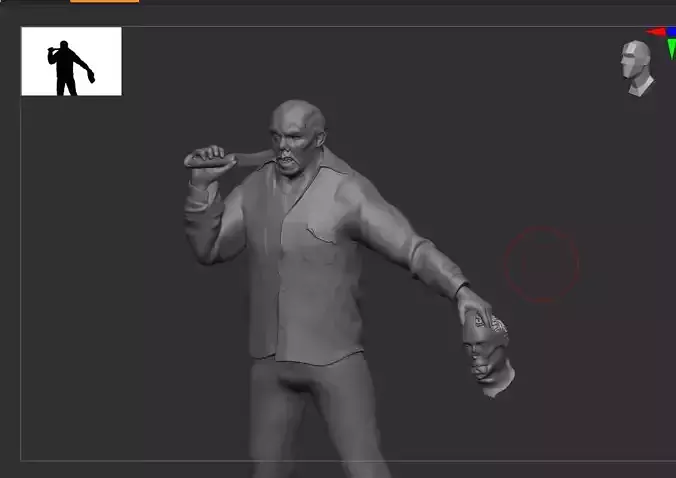 Jason Voorhees with severed head and Machette