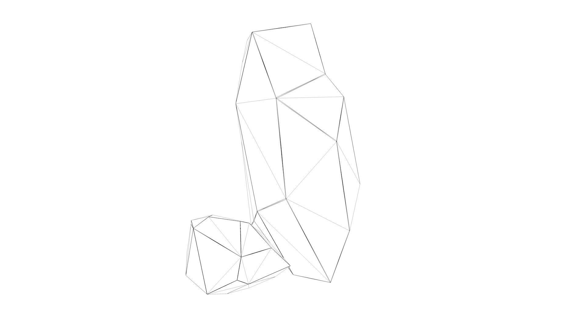 Detailed Stone for Game with PBR material Low-poly 3D model_11