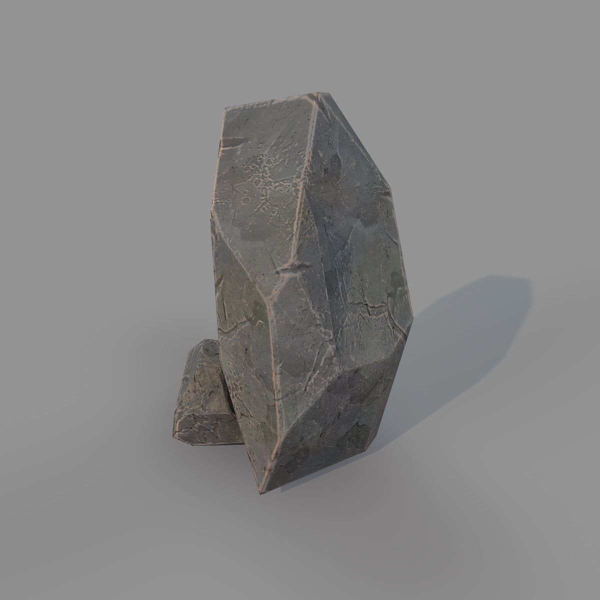 Detailed Stone for Game with PBR material Low-poly 3D model_3