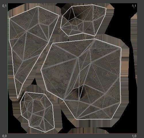 Detailed Stone for Game with PBR material Low-poly 3D model_14