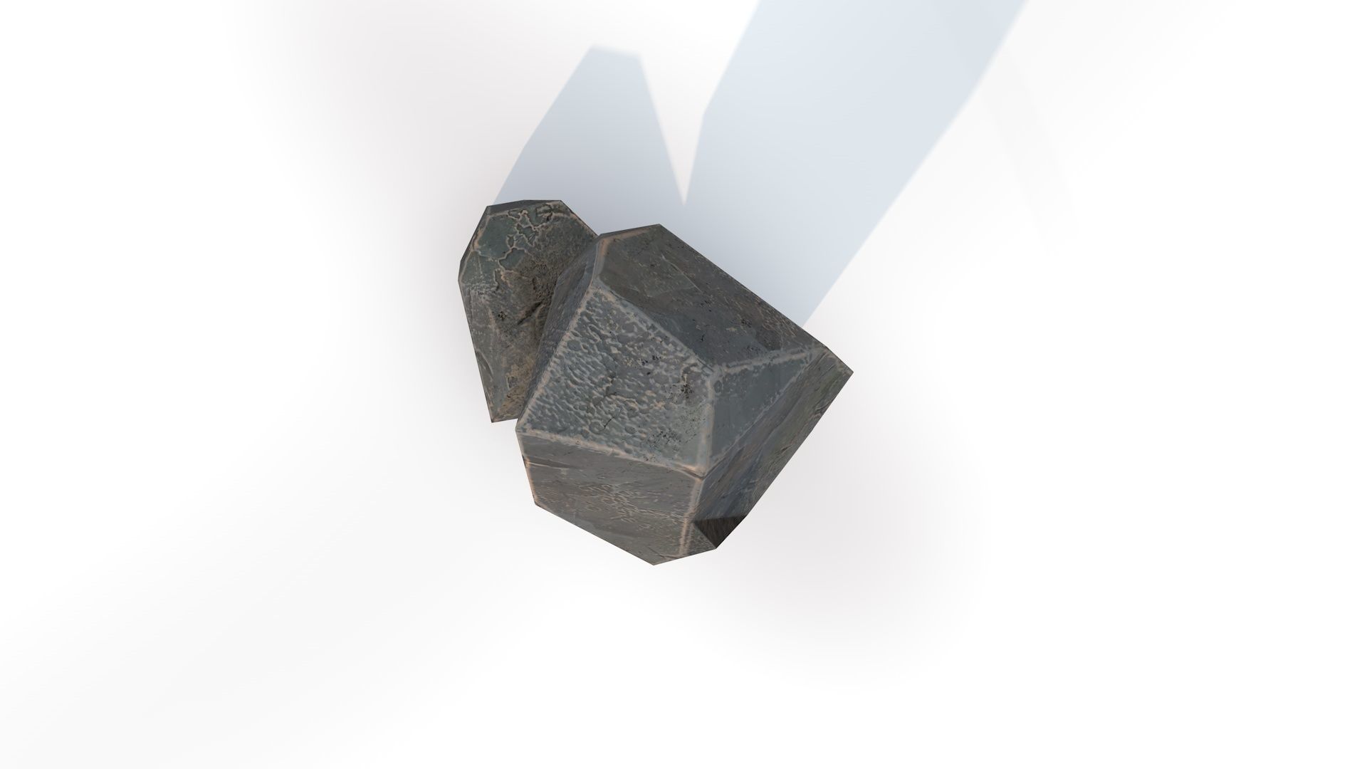 Detailed Stone for Game with PBR material Low-poly 3D model_9