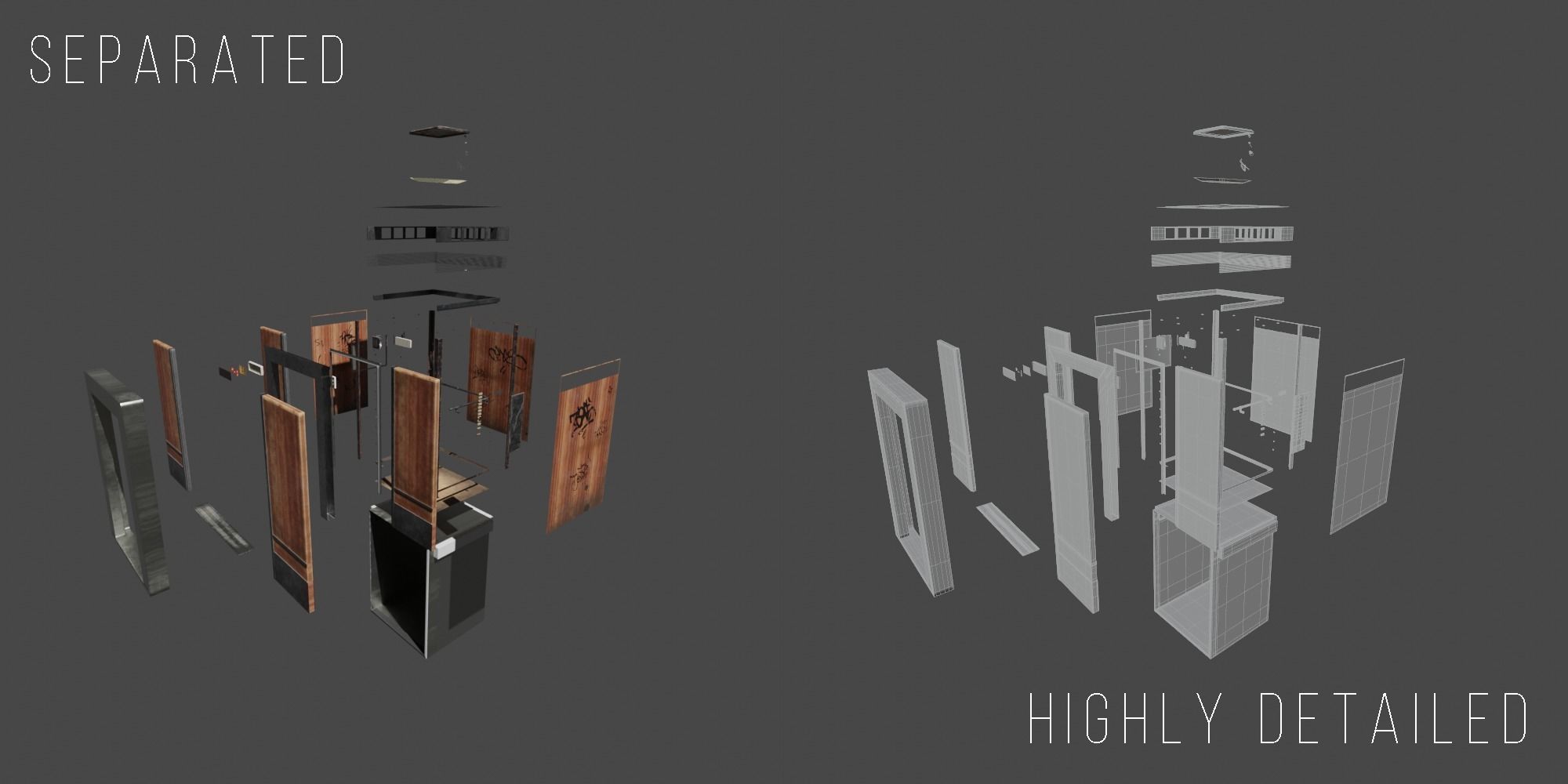 Old Elevator 3D model_7