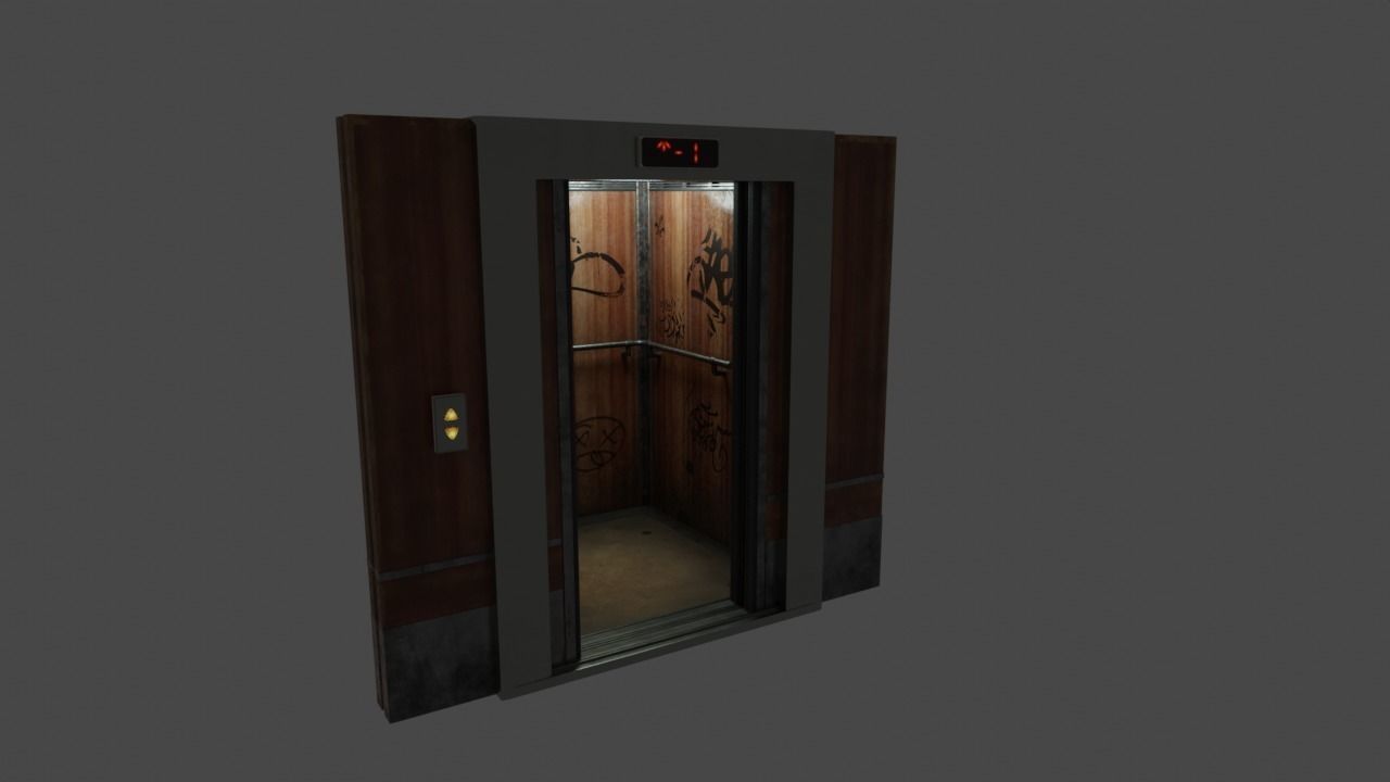 Old Elevator 3D model_5