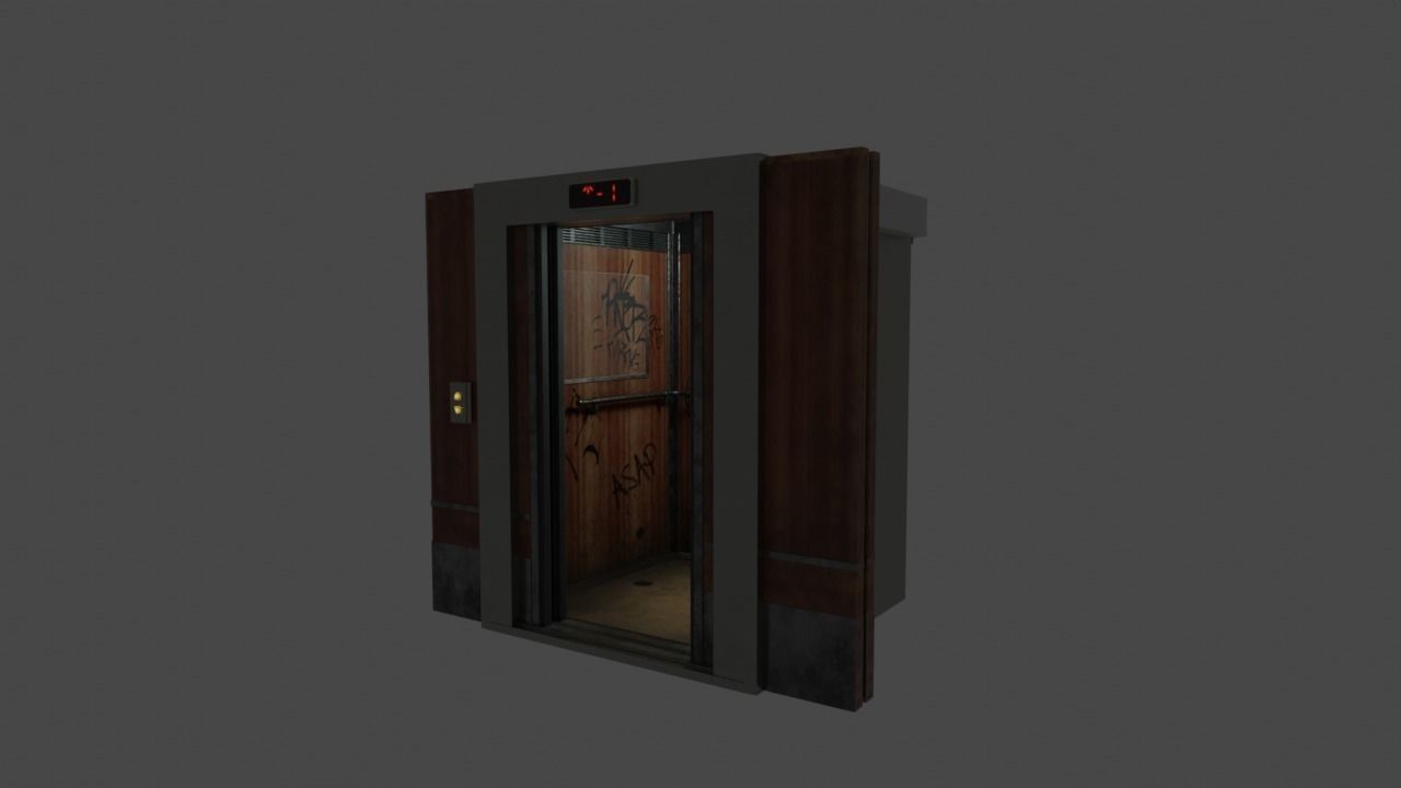 Old Elevator 3D model_6
