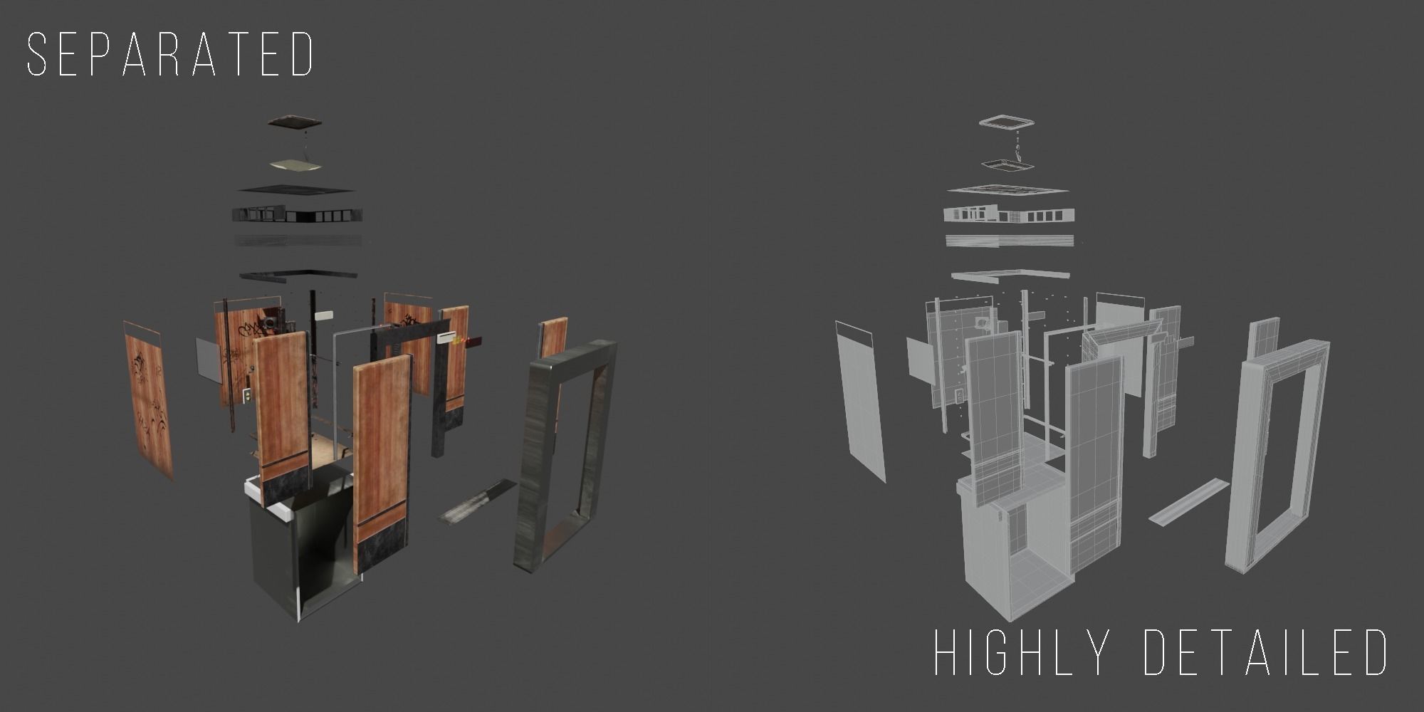 Old Elevator 3D model_8