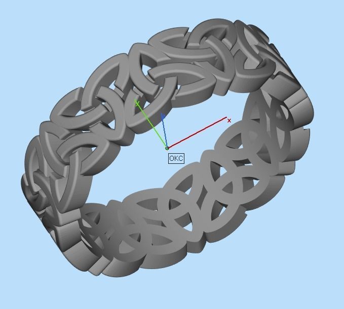Celtic knot ring 18 5 mm 3D print model_3
